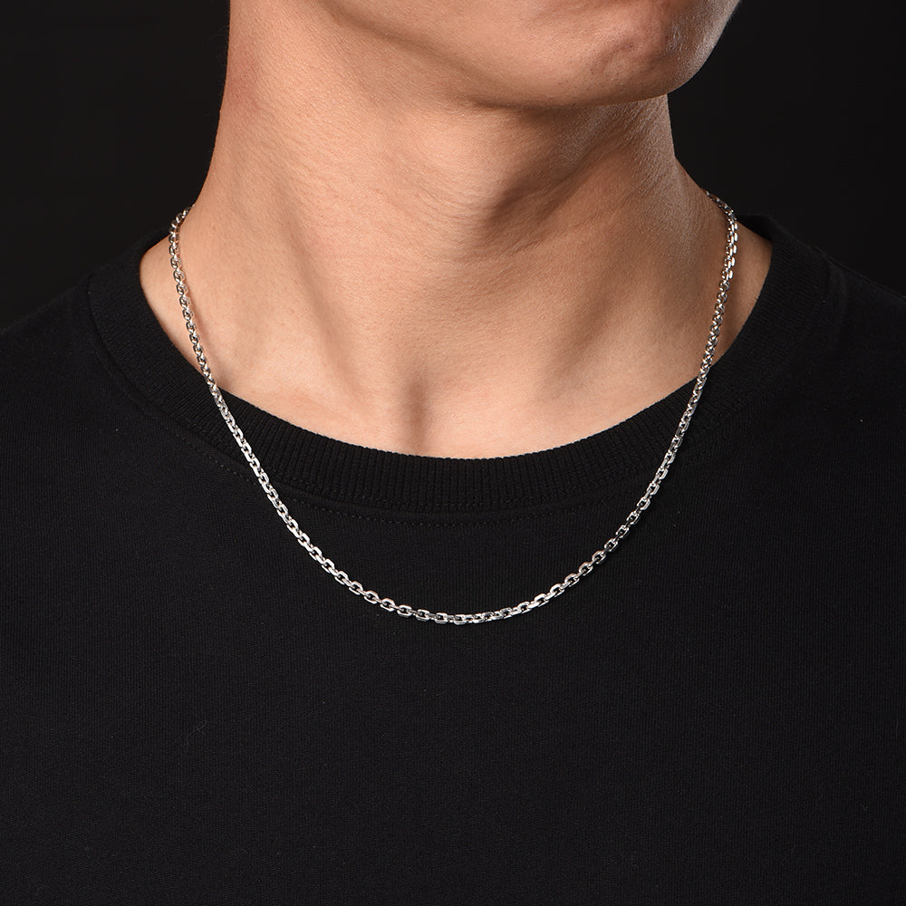3.5mm Vintage Cable Link Chain Necklace