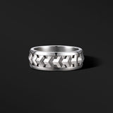 Silver Armor Ring Band