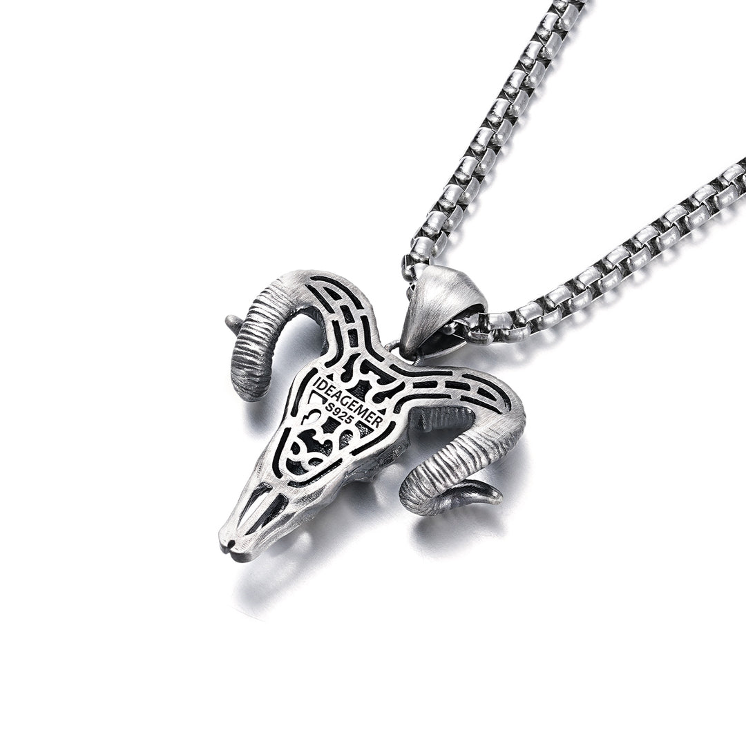 Vintage Ram Skull Pendant