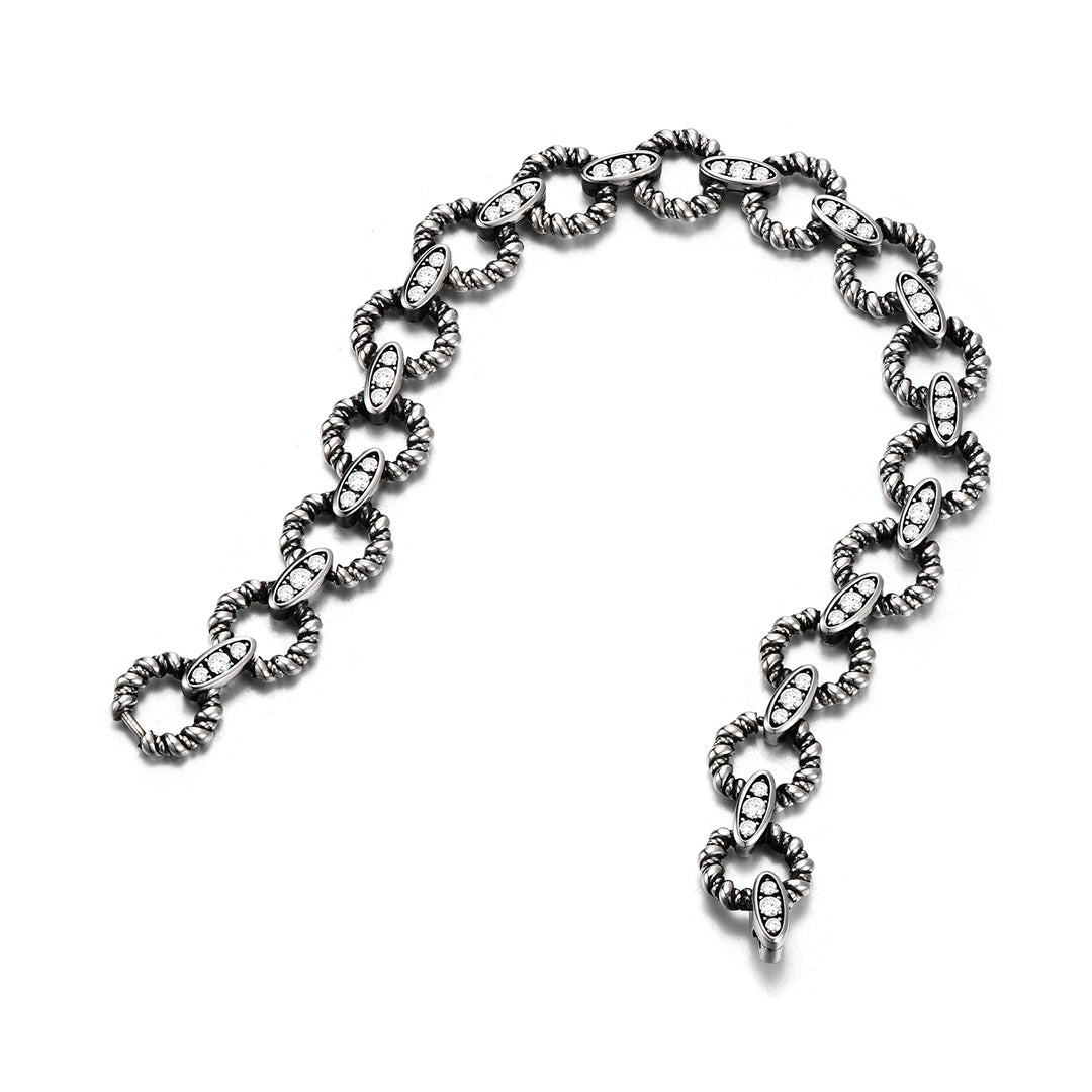 Vintage Entwined Cable Link Bracelet