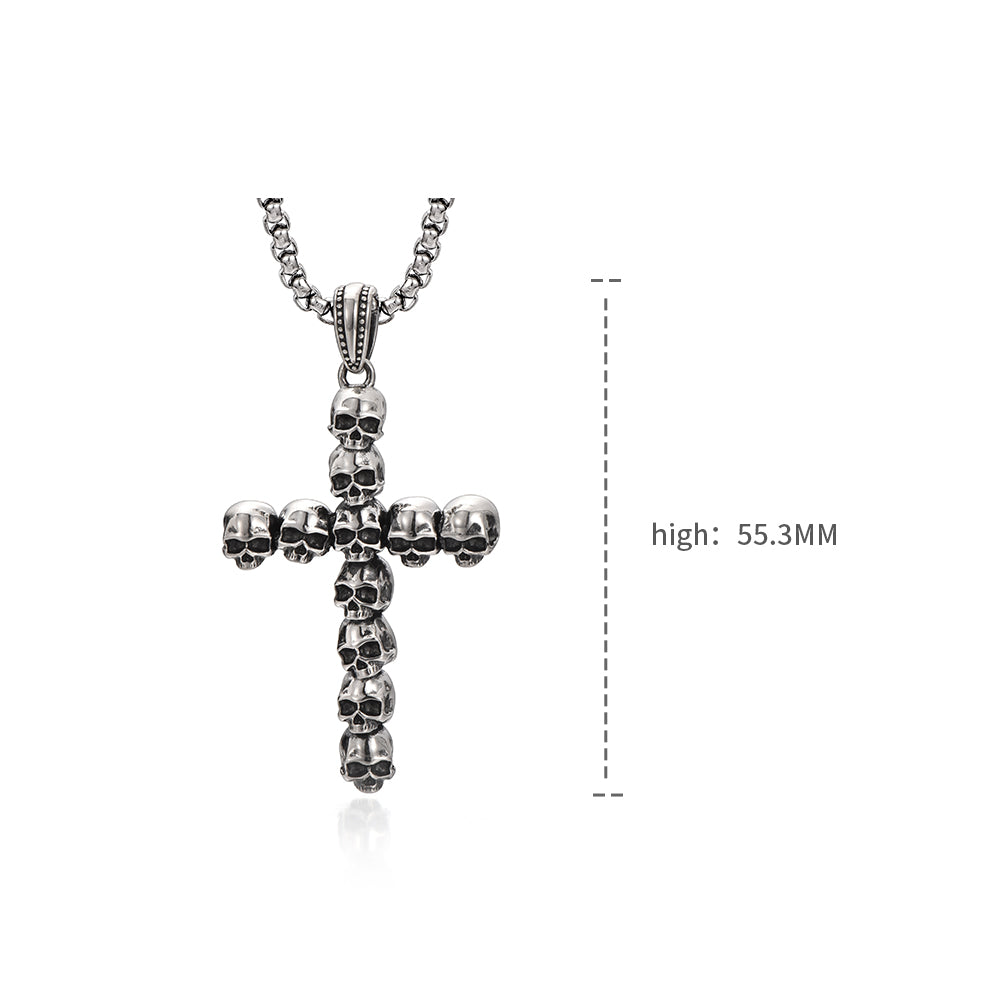 Vintage Skull Cross Pendant