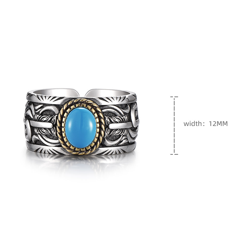 Vintage Feather Arrow Turquoise Ring