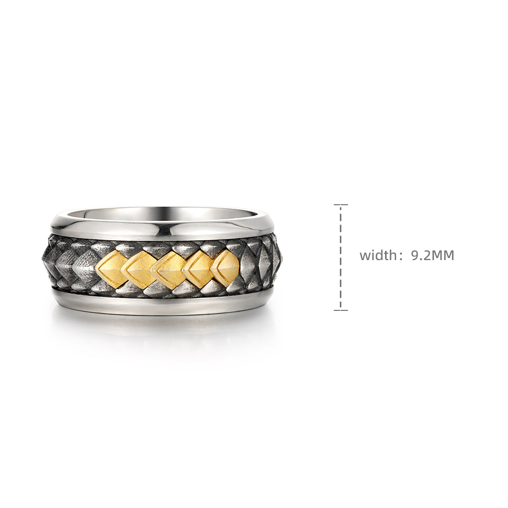 Vintage Dragon Scales Ring Band