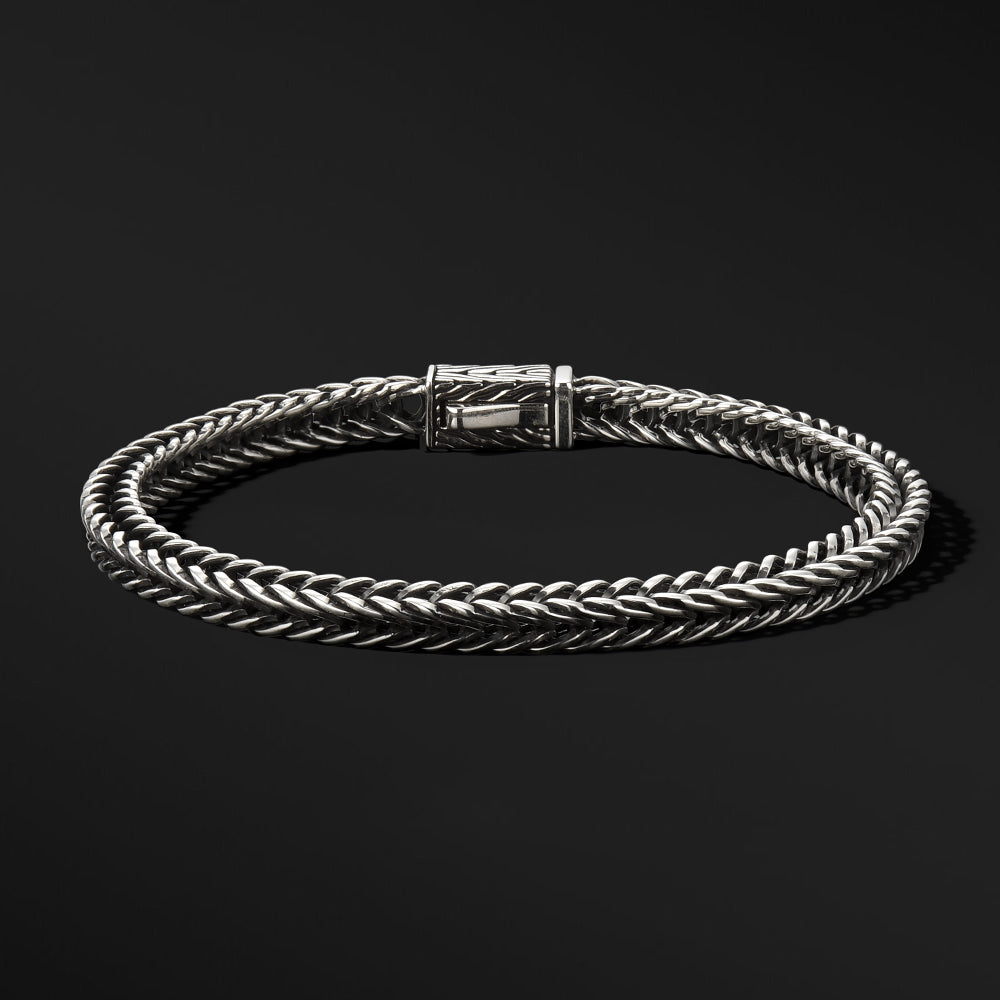 Sterling Silver Horse Whip Braided Bracelets