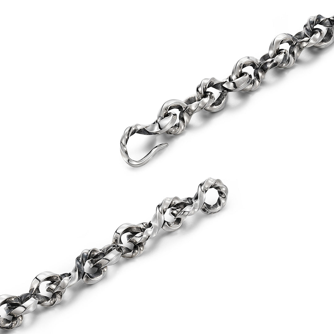 Vintage Infinity Möbius Bands Chain Bracelet