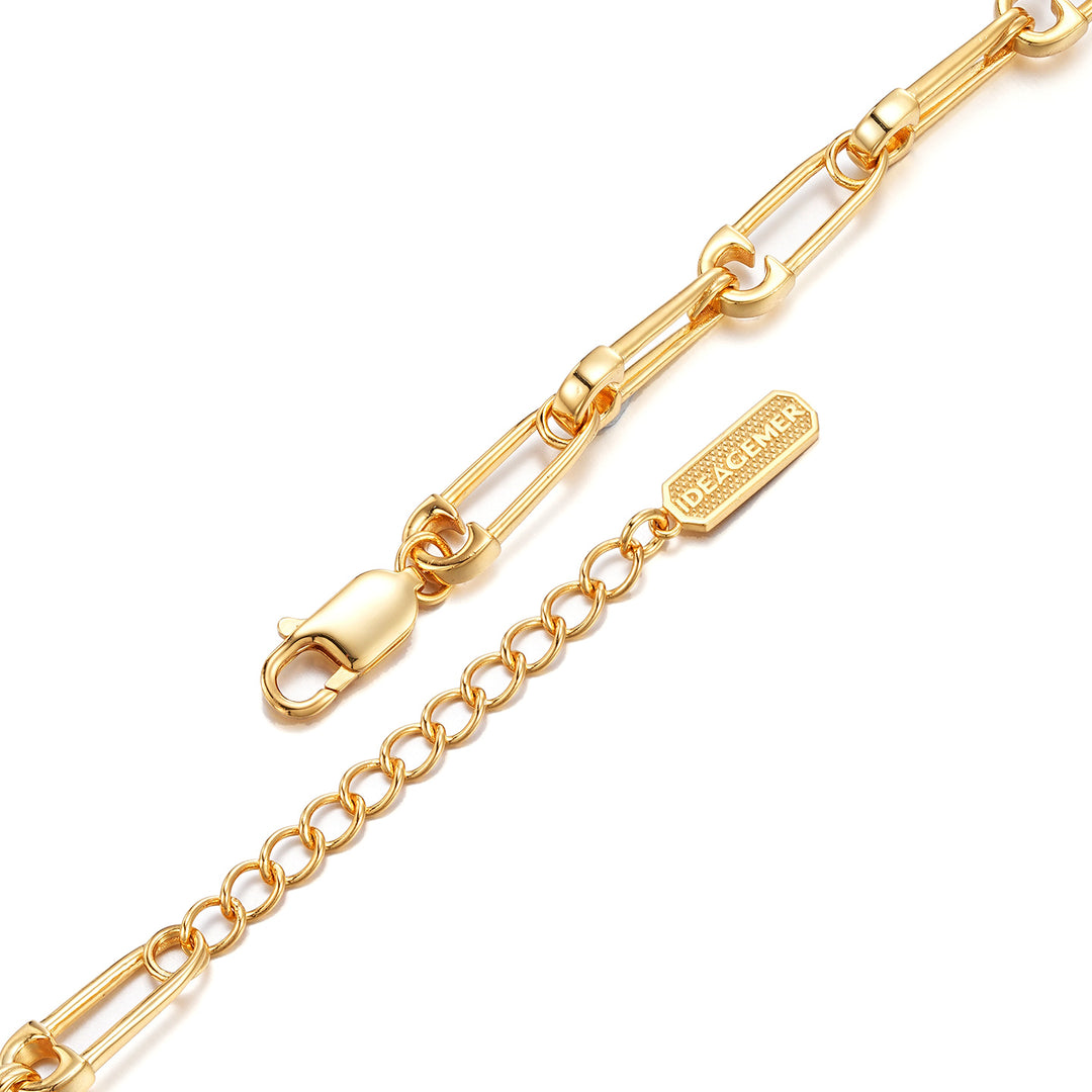 Shackle Safety Pin Link Bracelet