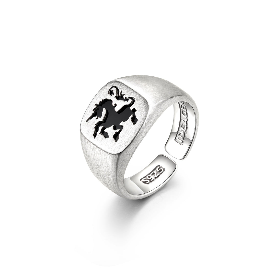 Unicorn Heraldry Signet Ring