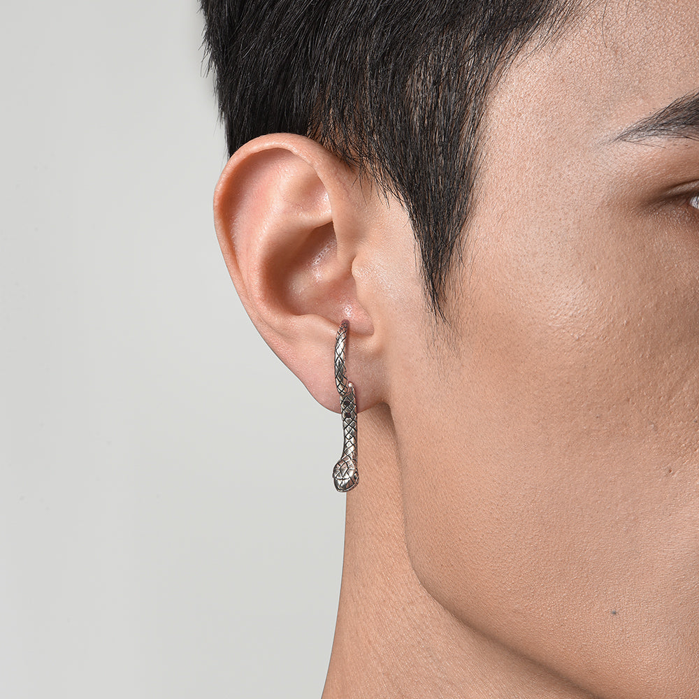Vintage Viper Hoop Earrings