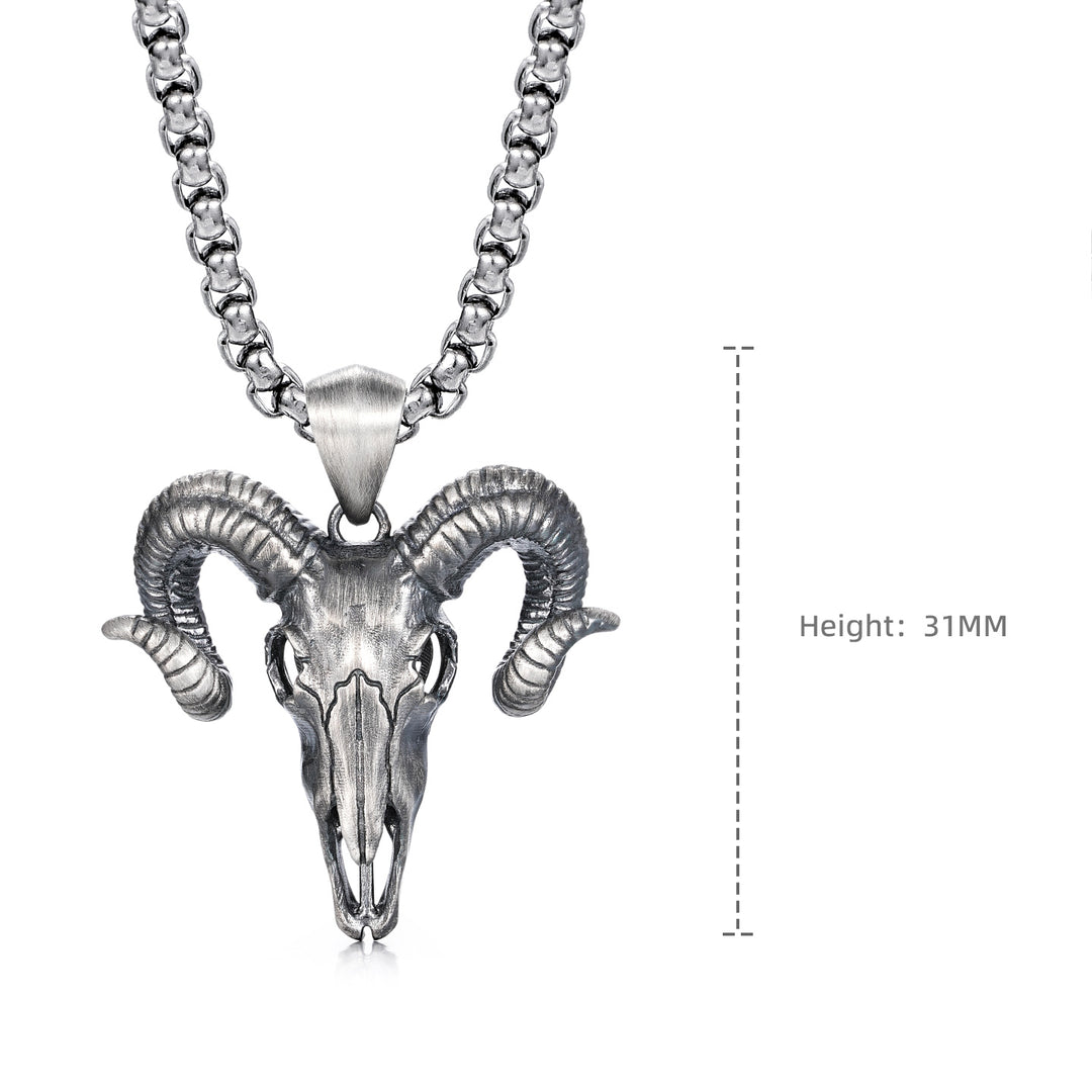 Vintage Ram Skull Pendant