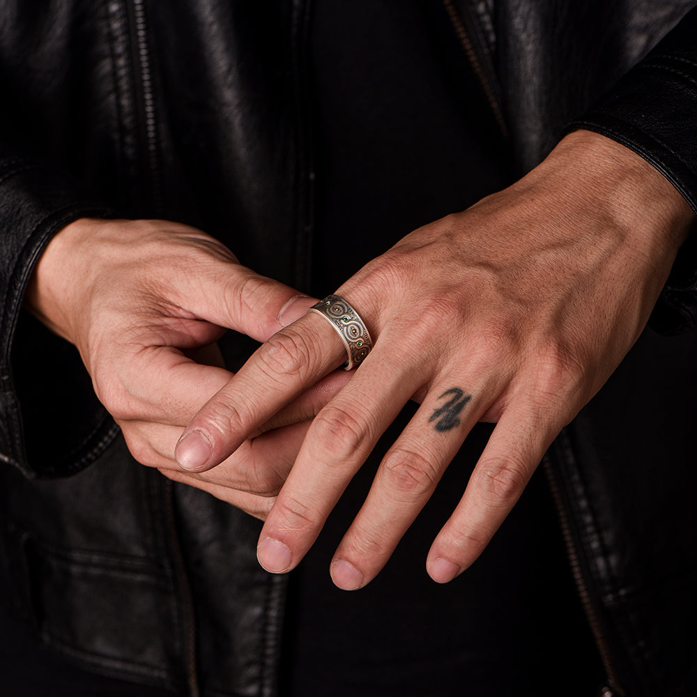 Ancient Infinity Golden Eye Ring Band