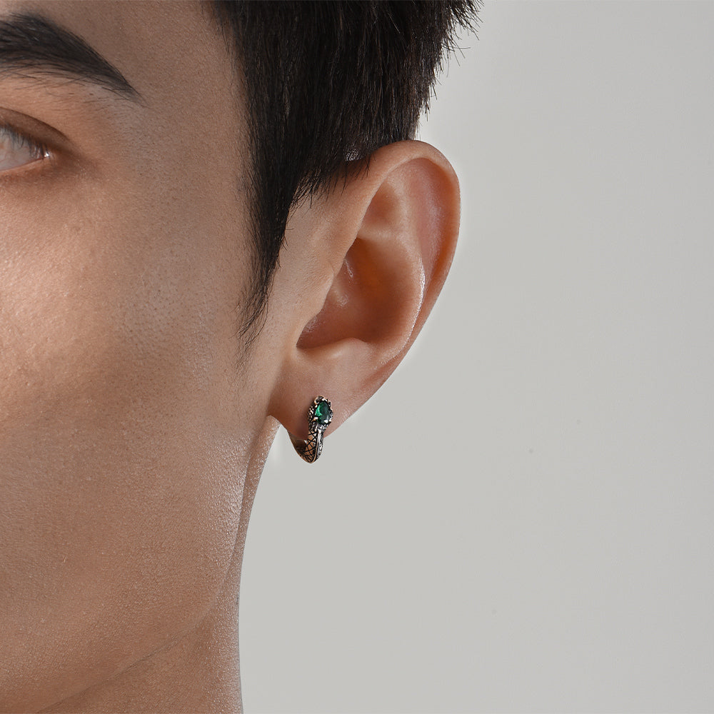 Nehushtan Snake Hoop Earrings