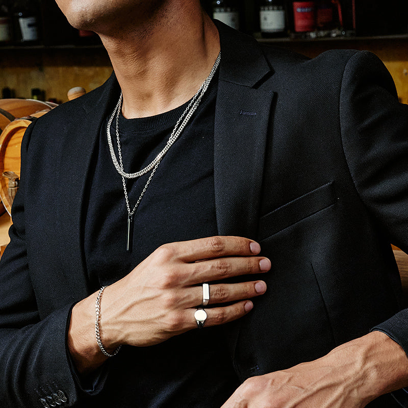 Custom Golden Round Signet Ring Deposit