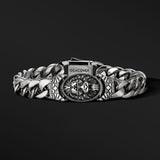 Sterling Silver Lion Cuban Bracelets