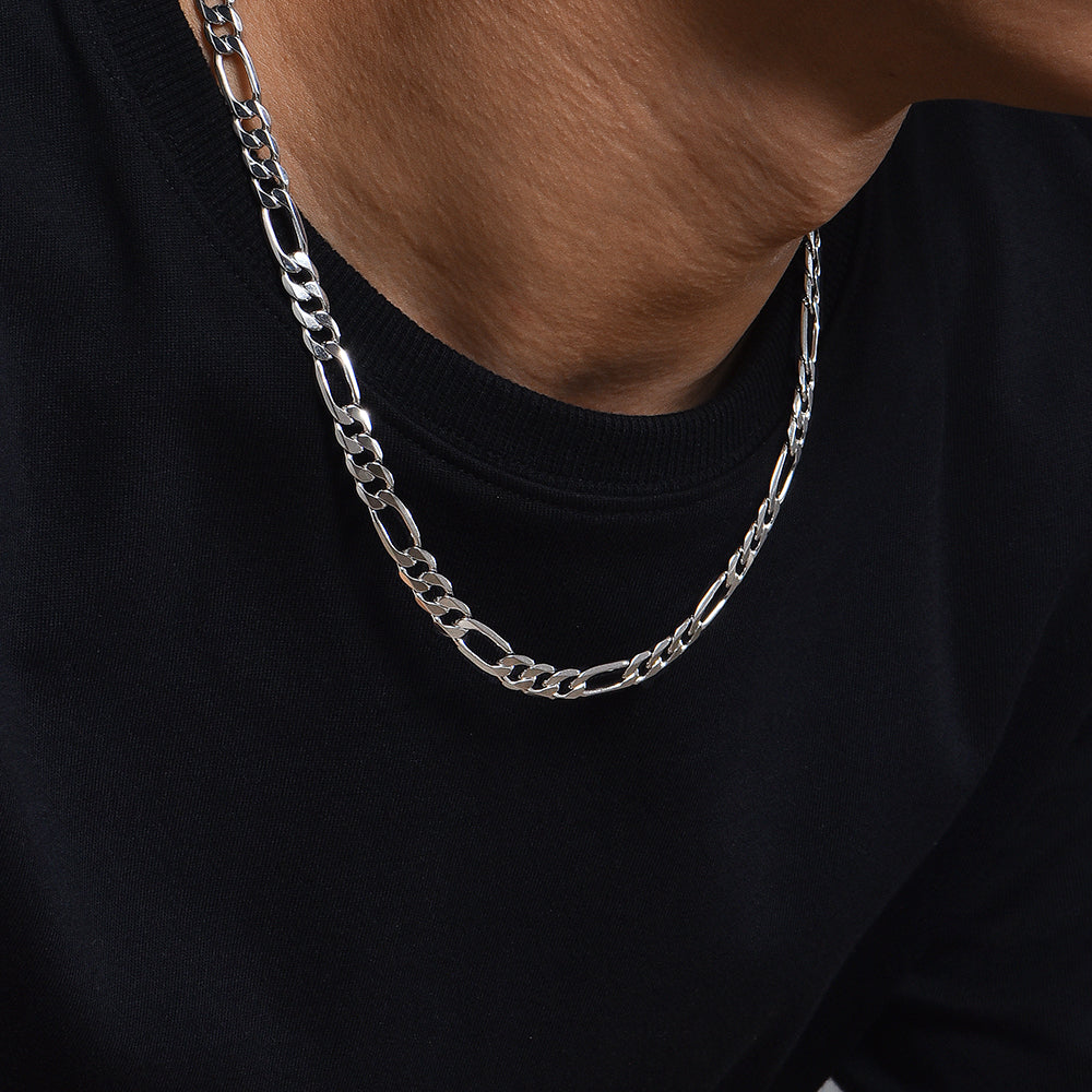 Sterling Silver Hip Hop Figaro Chains