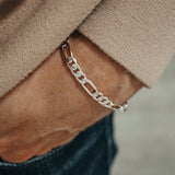 Sterling Silver Figaro Hip Hop Bracelets