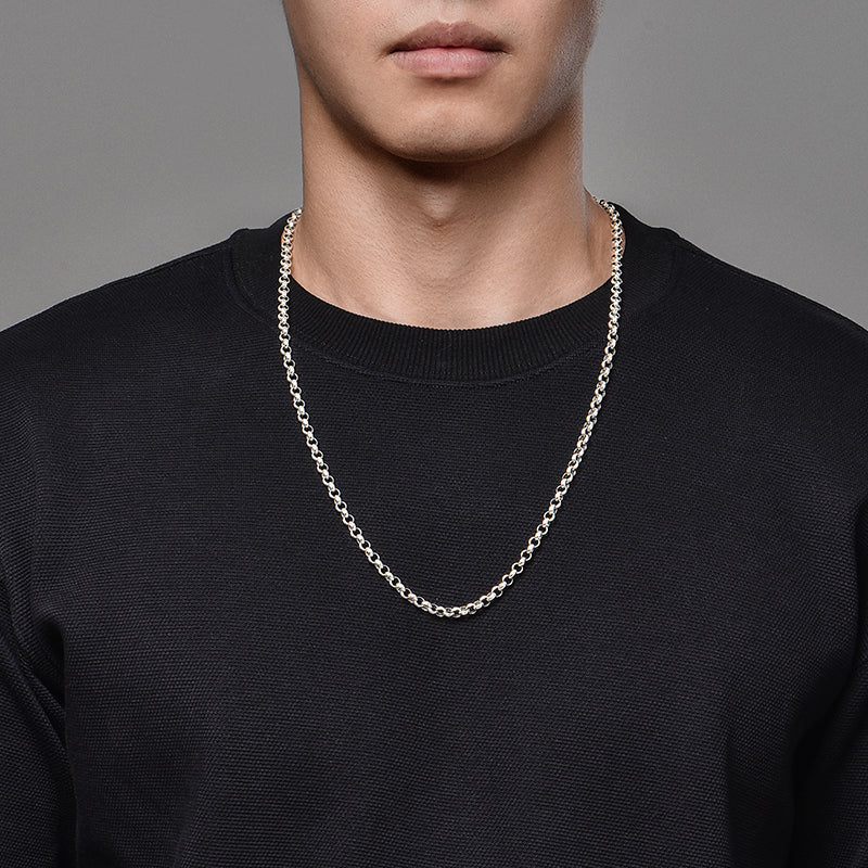 5mm Round Rolo Chain Necklace