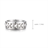 Silver Armor Ring Band