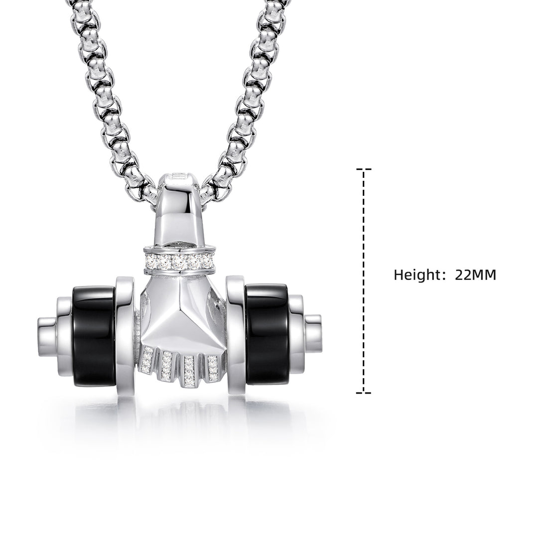 Iron Will Dumbbell Pendant