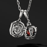 Rose Crown Necklace Pendants