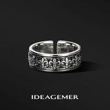 IDEAGEMER Iris Adjustable Sterling Silver Rings