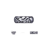 IDEAGEMER Men's Vintage High Street Skull Sterling Silver Rings