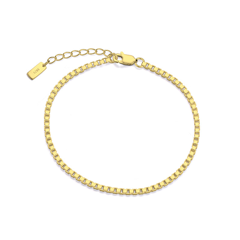 1.5 mm Sterling Silver Box Chain Bracelet