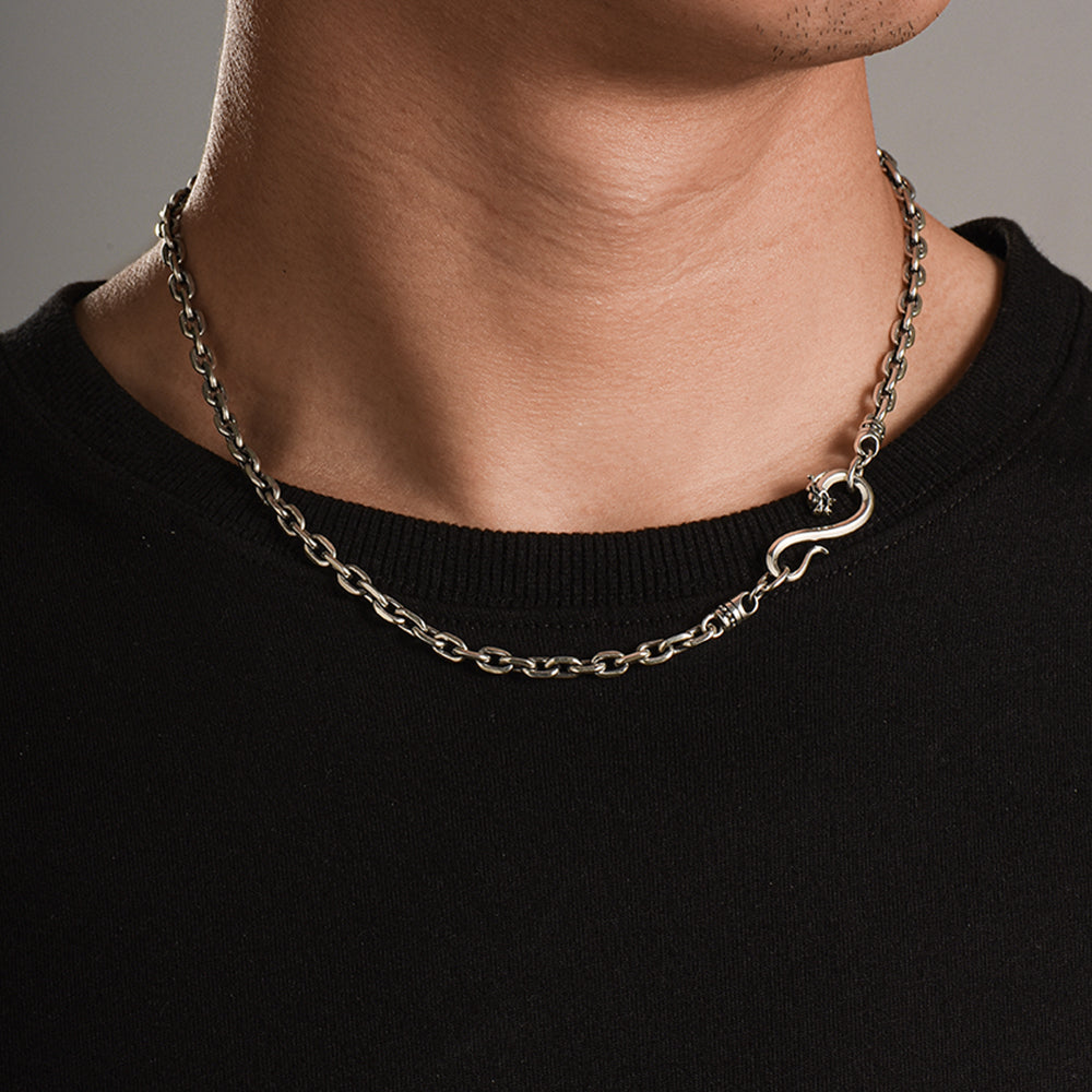 Vintage Infinity Dragon Rolo Link Chain