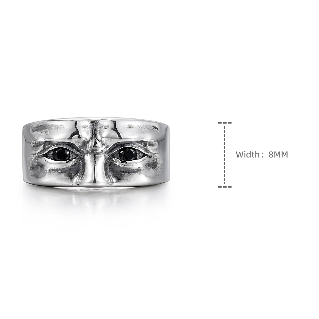 The Watcher Sculpted Face Ring
