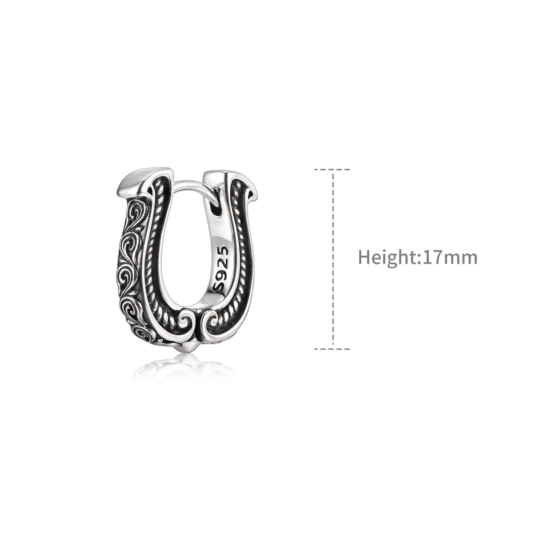 Vintage Horseshoe Hoop Earrings