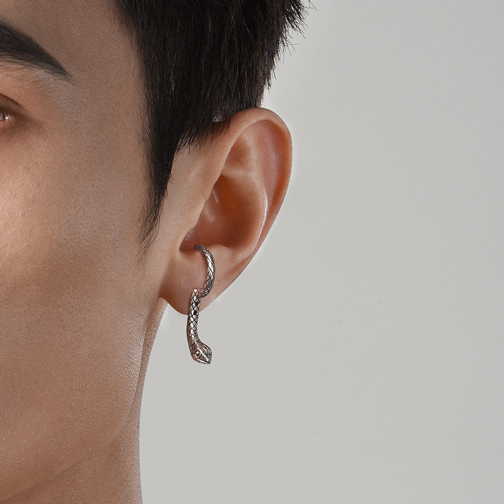 Vintage Viper Hoop Earrings