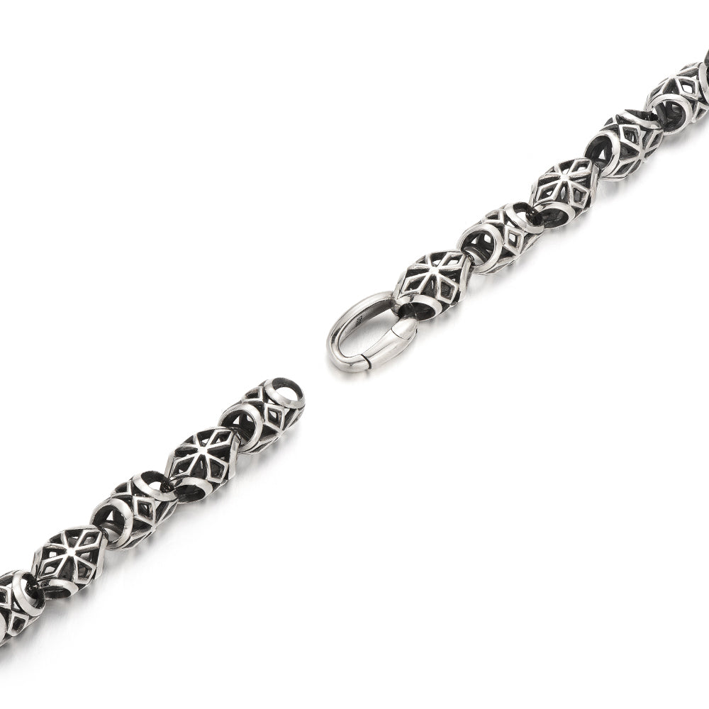 Hollow Cross Sterling Silver Bracelets