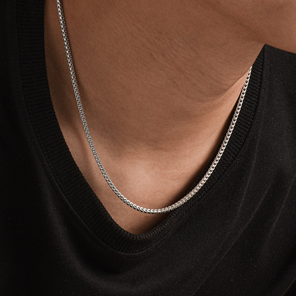 2.5mm Foxtail Chain Necklace