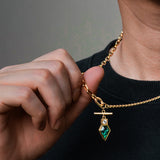 Emerald Sterling Silver Gold Necklaces