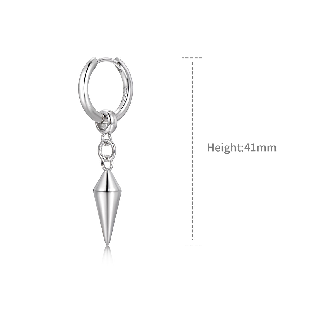 Rock Cone Hoop Earrings