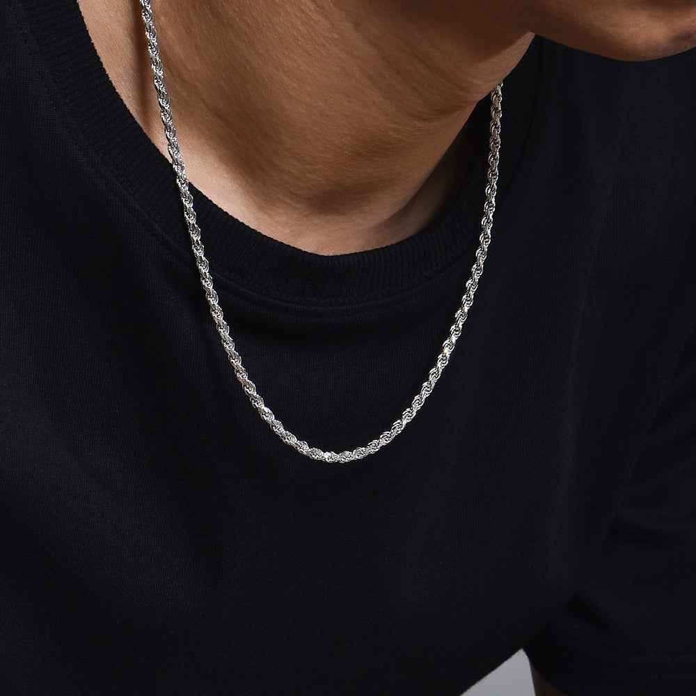 3mm Sterling Silver Rope Chain