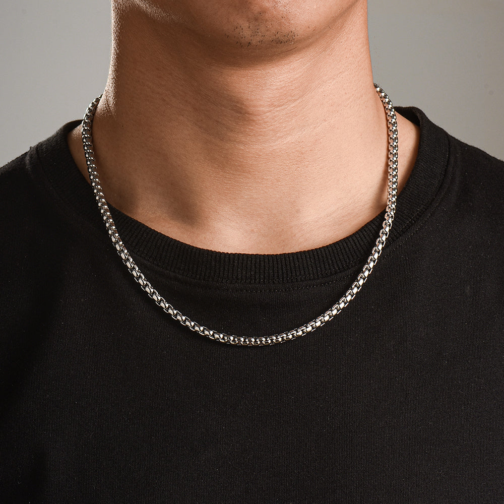 5mm Rounded Box Chain Necklace