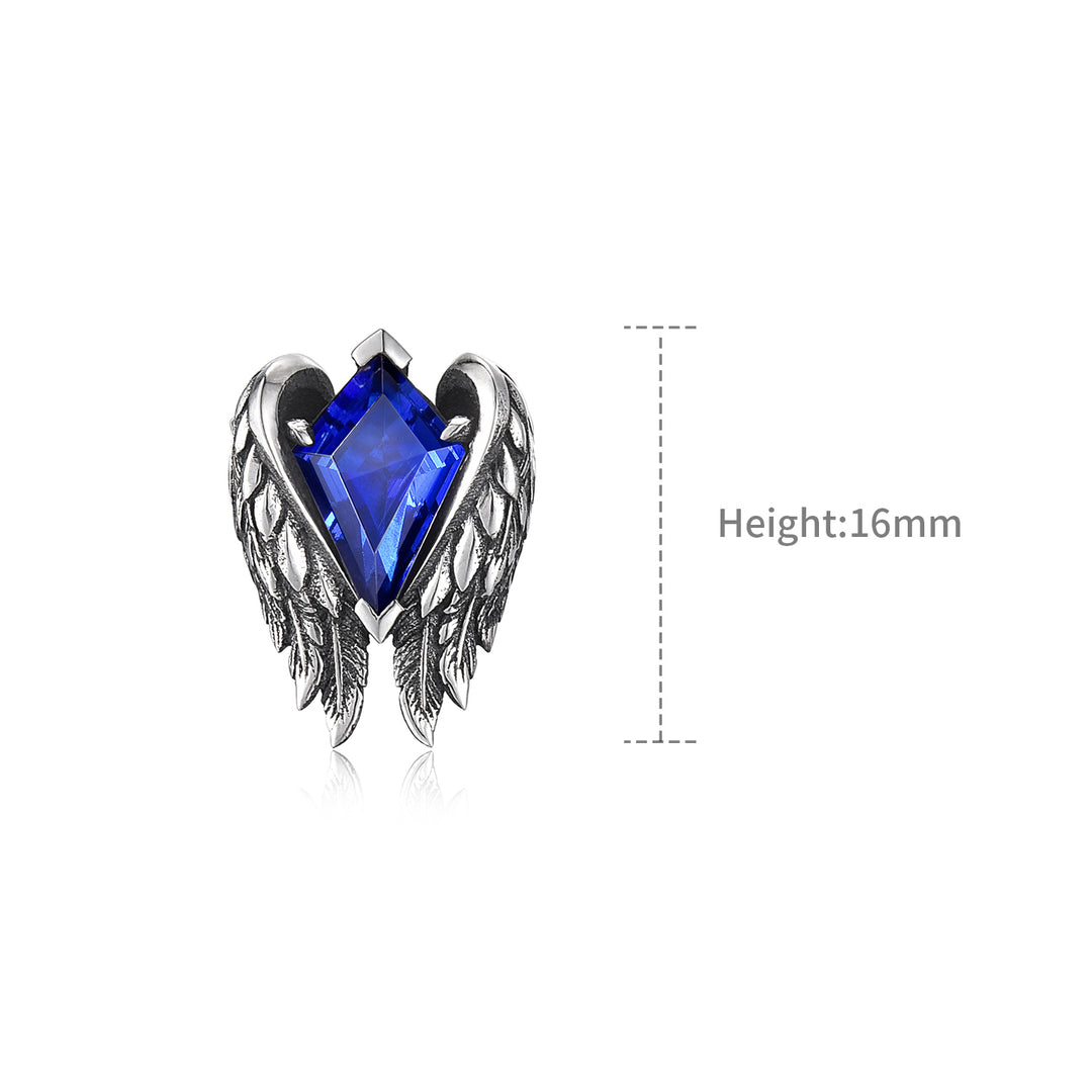 Vintage Sapphire Wings of Freedom Stud Earrings
