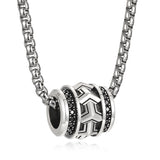 Armor Bead Black CZ Pendant