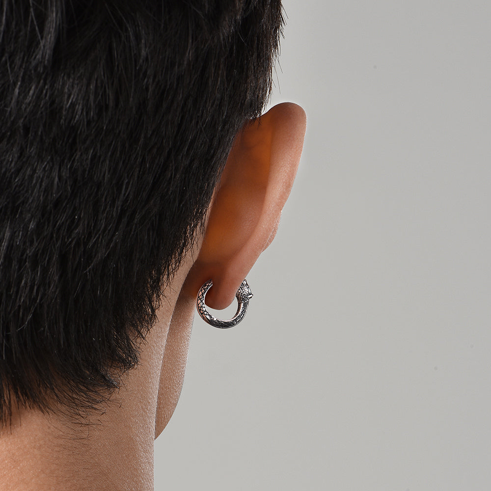 Nehushtan Snake Hoop Earrings