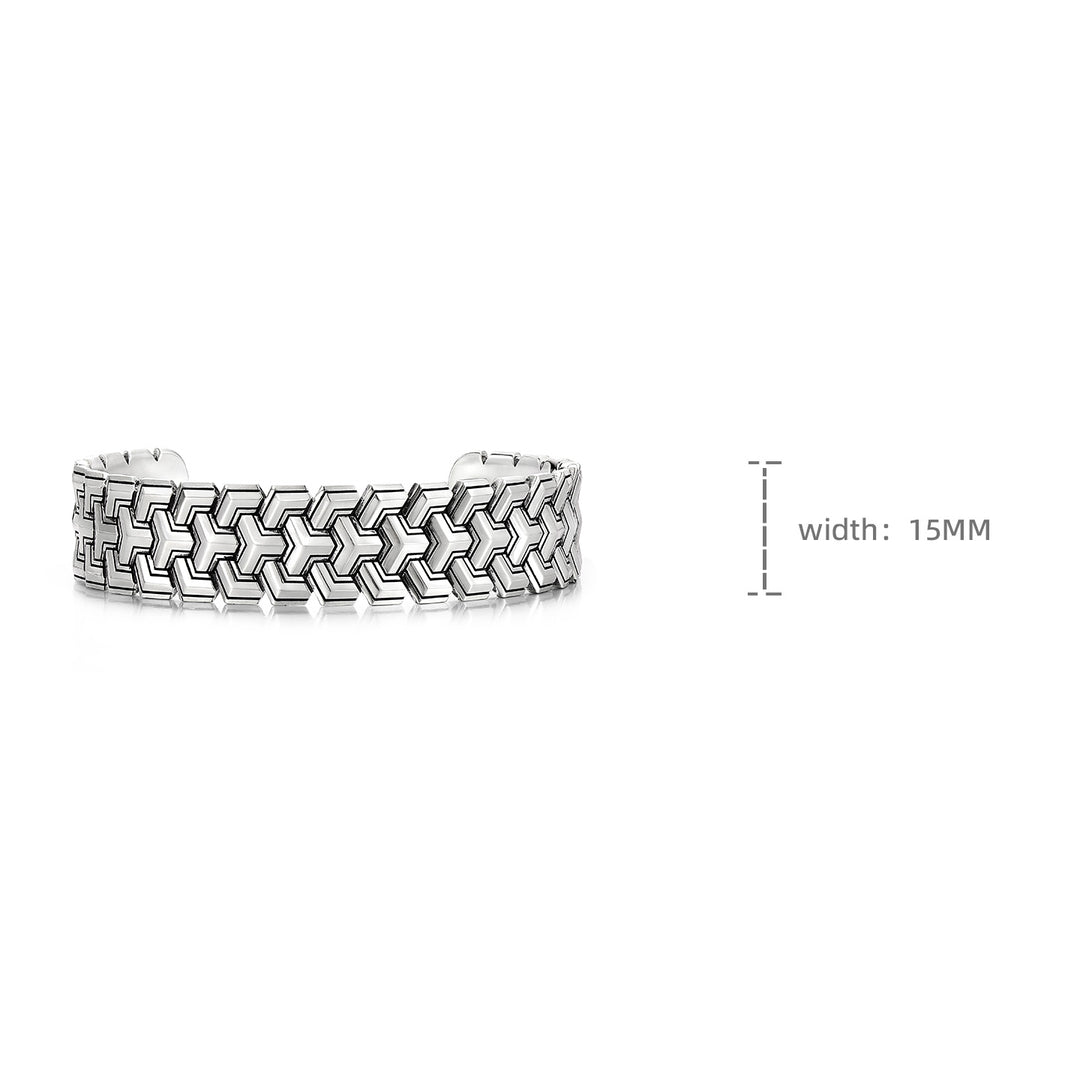 Vintage Triple Row Armor Bangle Bracelet