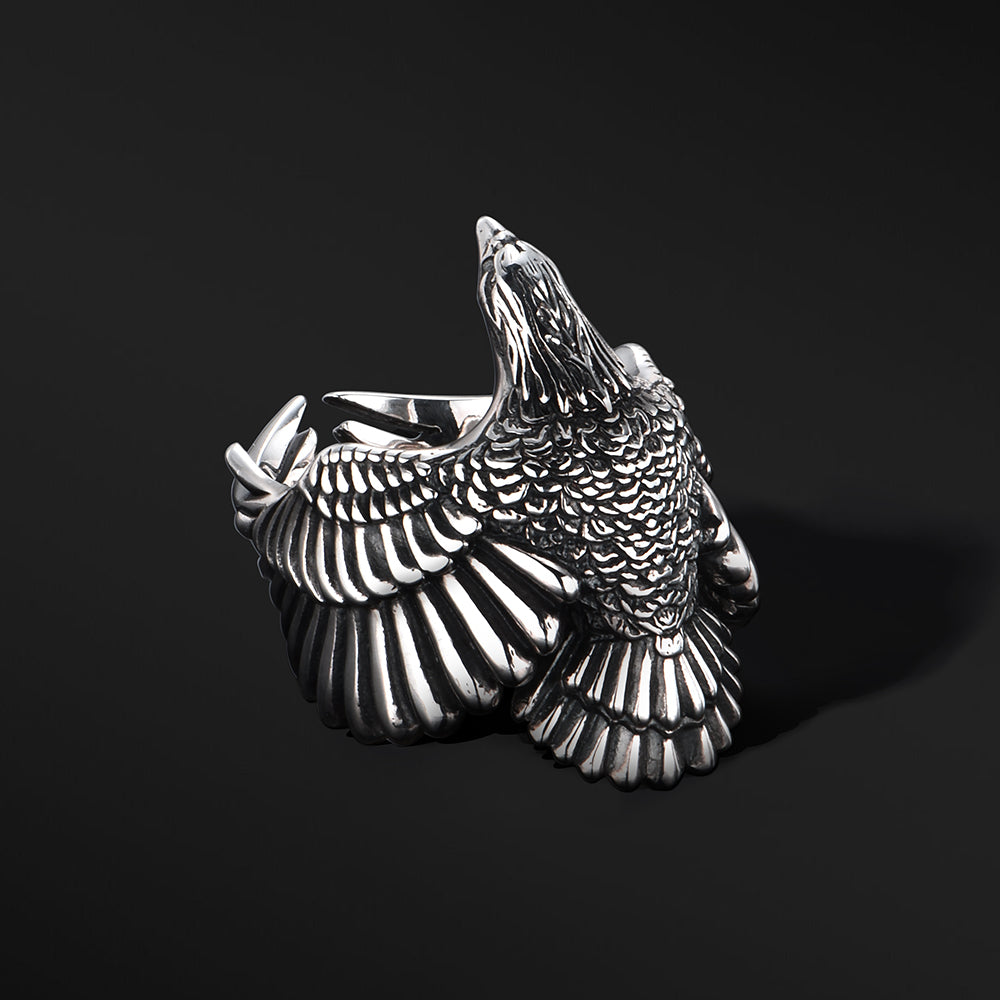 Eagle Spreading Wings Sterling Silver Rings