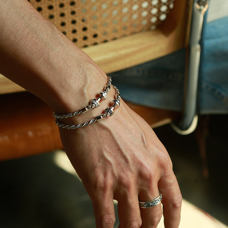 Dumbbell Rope Chain Bracelet