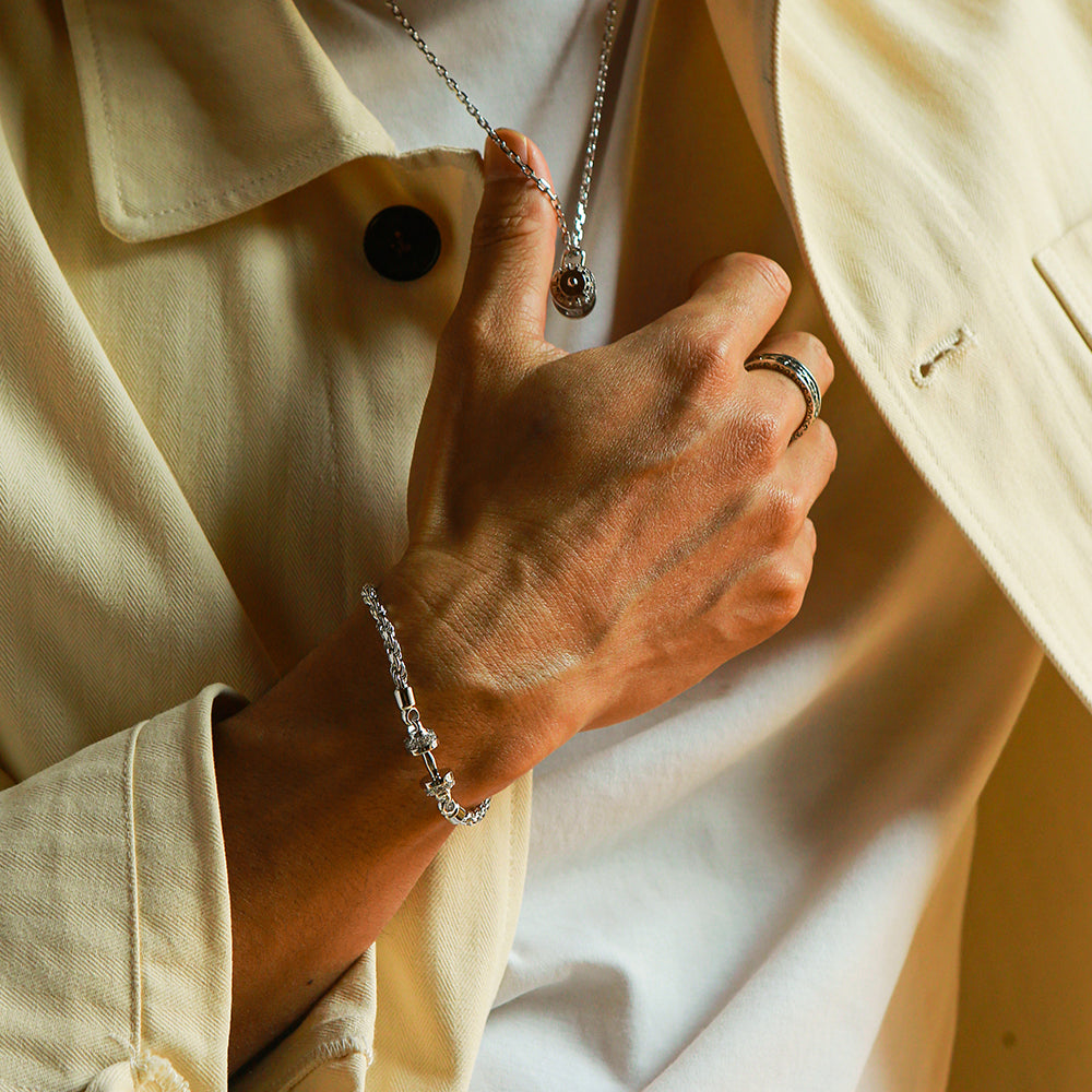 Dumbbell Rope Chain Bracelet