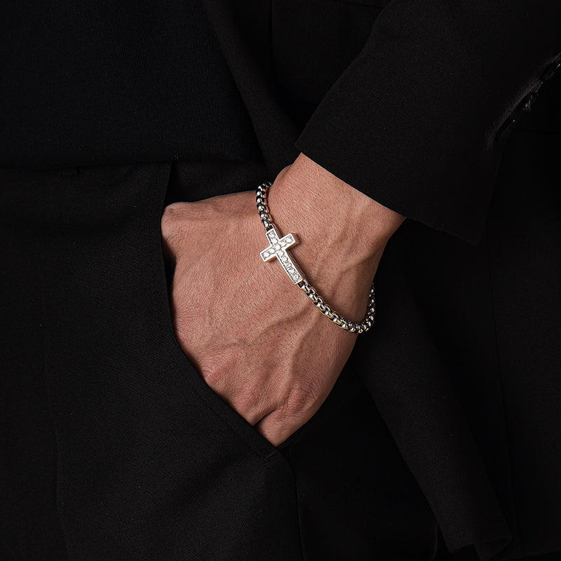 Cross Box Chain Bracelet