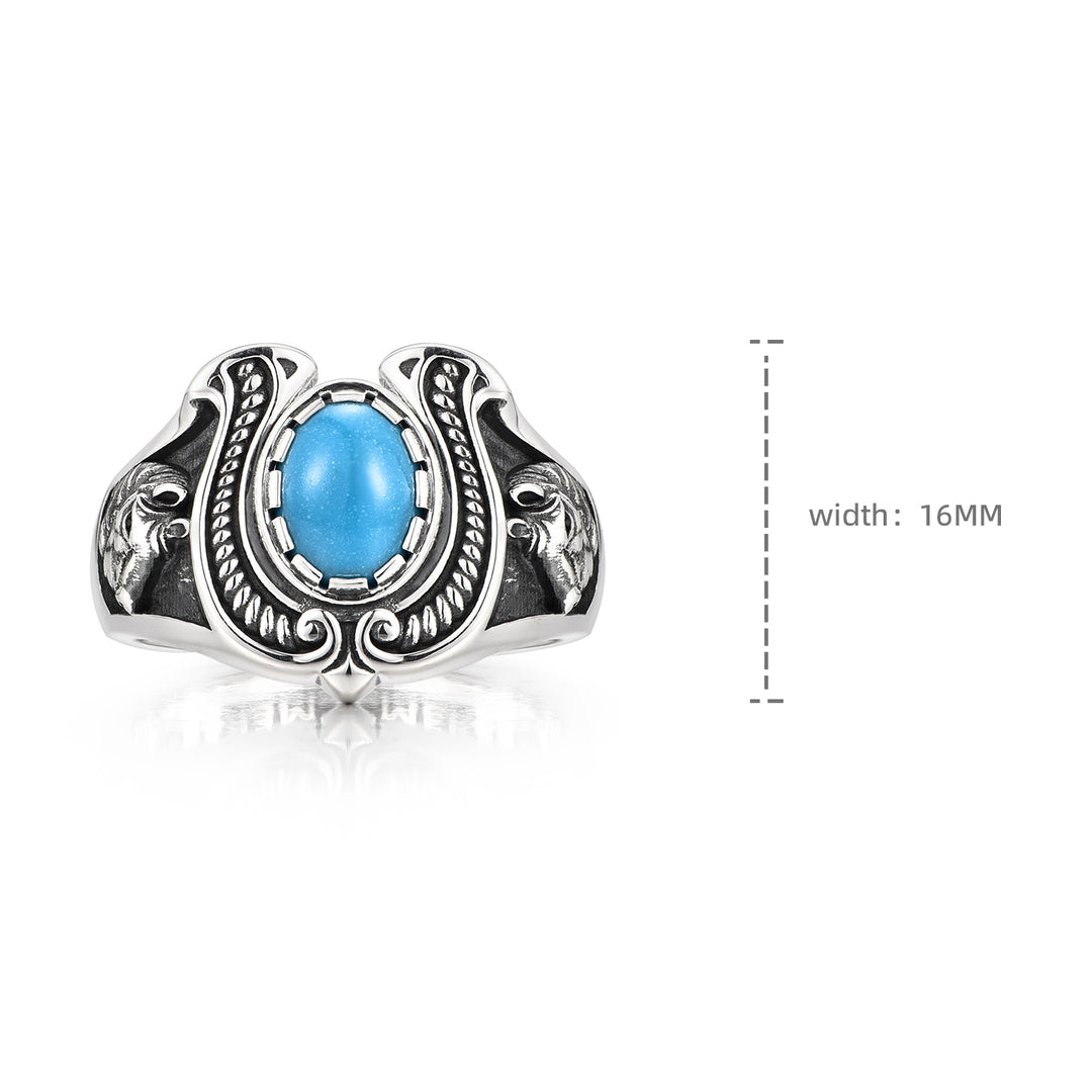 Vintage Horseshoe Turquoise Ring
