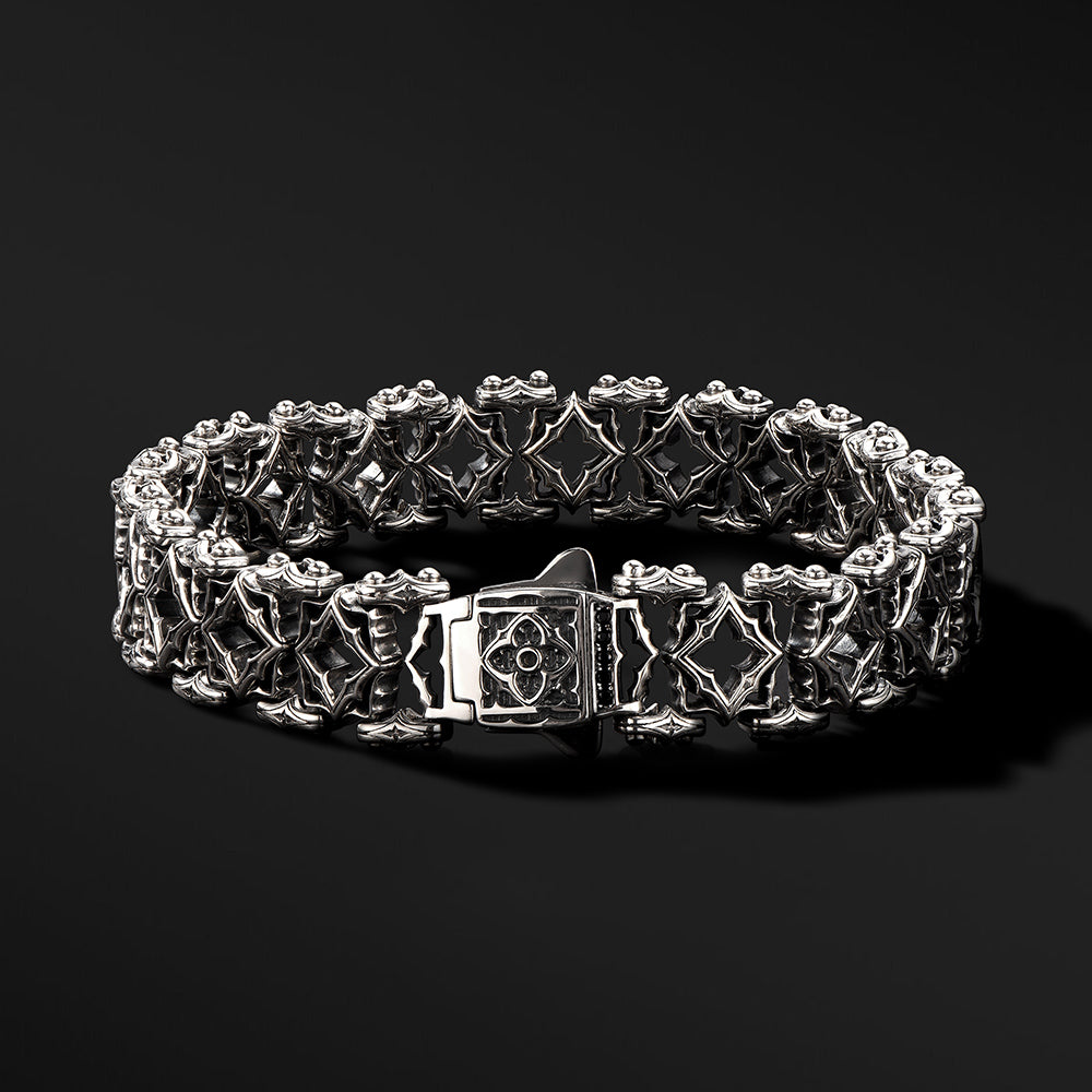Vintage Four Pointed Star Link Chain Bracelet