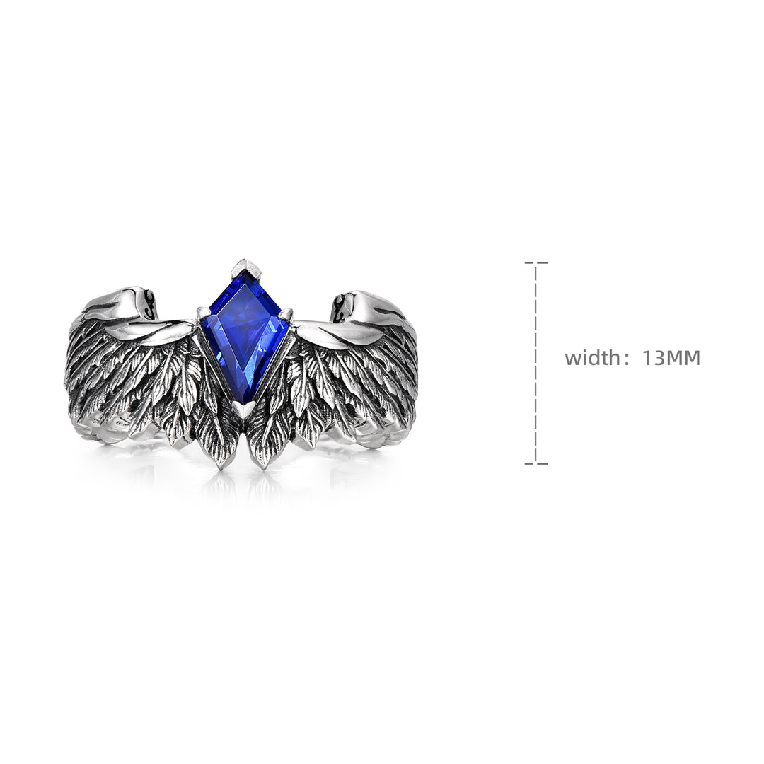 Vintage Sapphire Wings of Freedom Ring