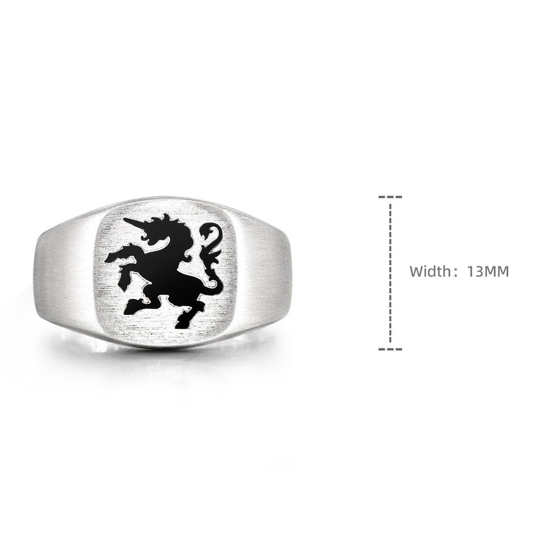 Unicorn Heraldry Signet Ring