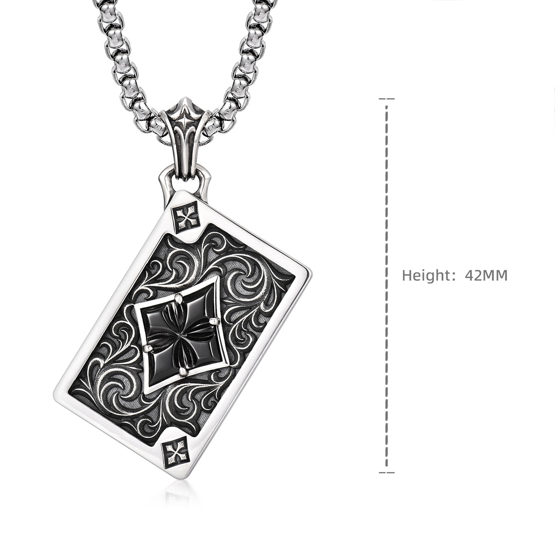 Black Playing Card Pendant