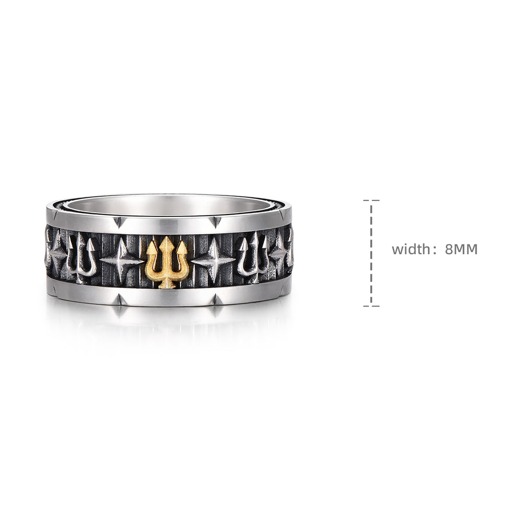 Vintage Trident Ring Band
